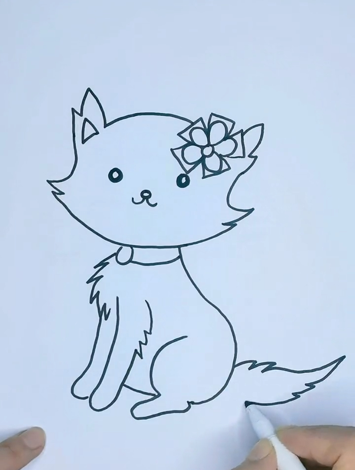 小猫简笔画儿童简笔画教程
