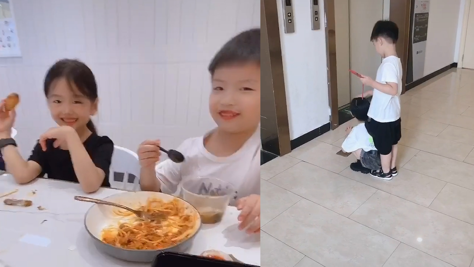 6岁男生给同班女生夹鸡翅瞬间被宝妈拍下 网友:青梅竹马