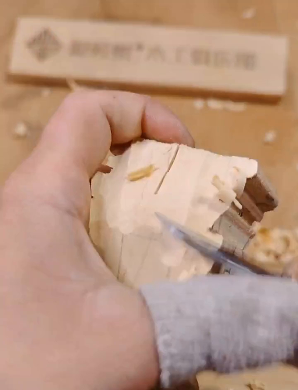 罗恩拎着鸡腿,木雕背着小老鼠