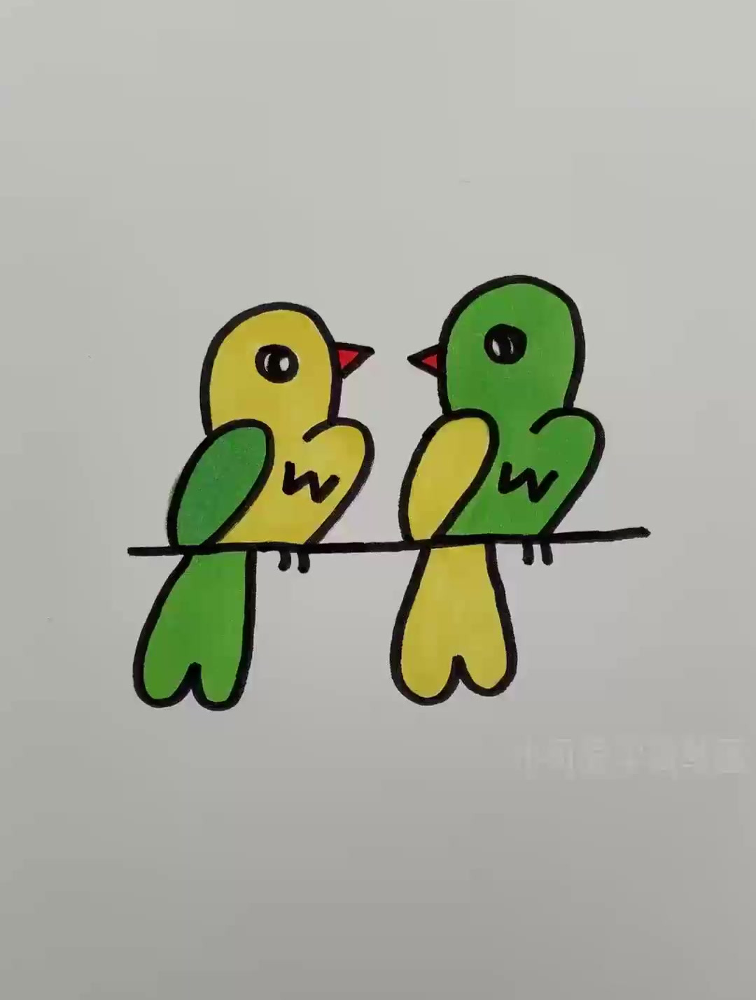 简单又可爱一学就会的小鸟简笔画,适合儿童和幼儿的简笔画教程