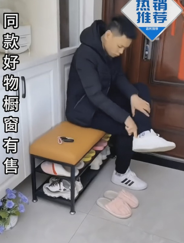 门口穿鞋太费劲?软包坐垫,底下双层鞋柜,换鞋也能很享受!