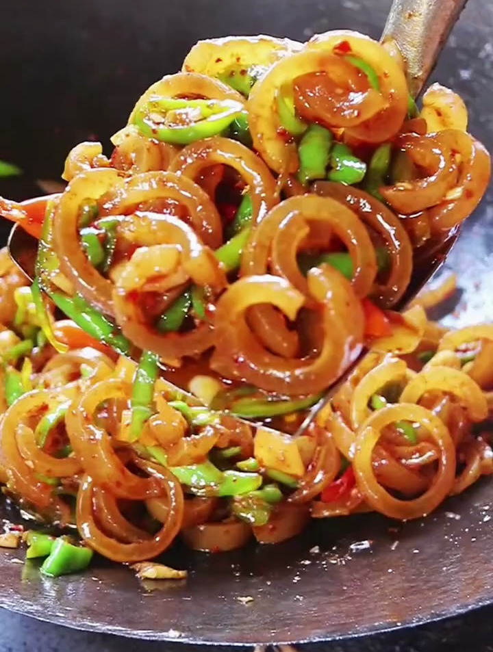 辣炒猪皮,爱吃猪皮的人有福了