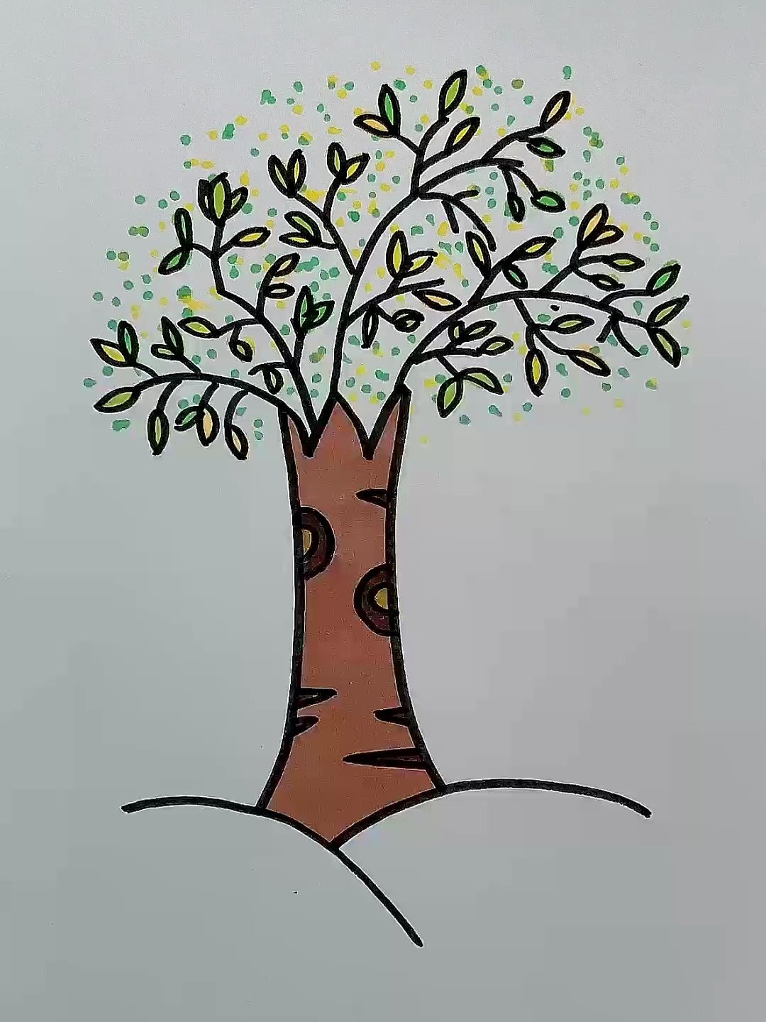 简单又好看的大树简笔画教程来啦!