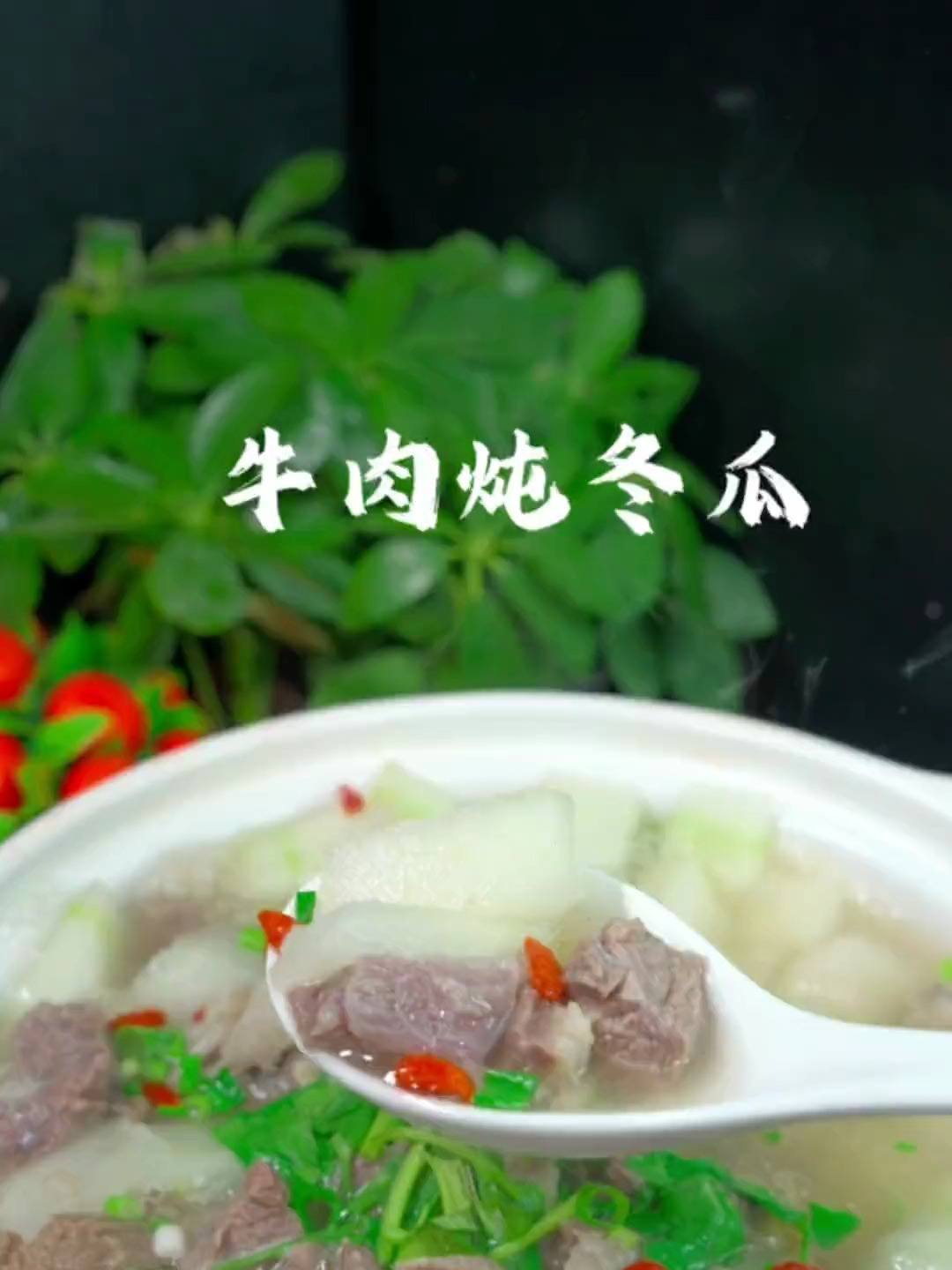 牛肉炖冬瓜、汤鲜味美特别香
