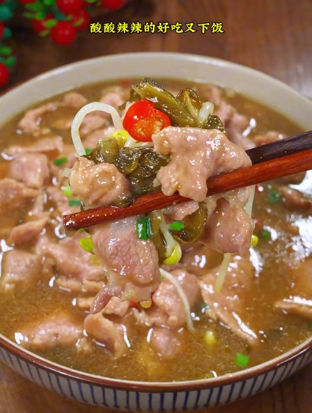 超级下饭的酸菜肉片