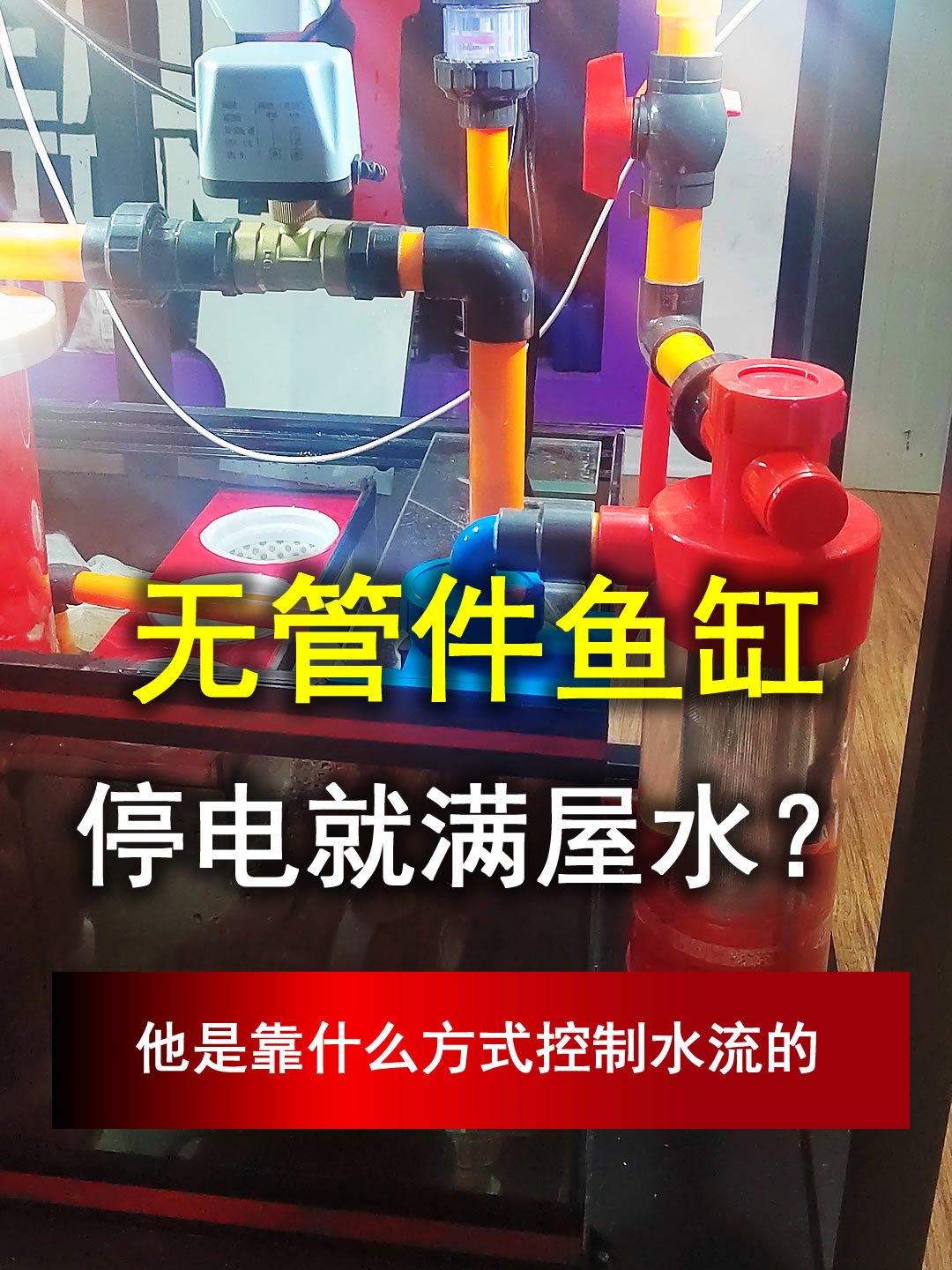 无管件鱼缸,停电了怎么办,会不会满屋都是水?