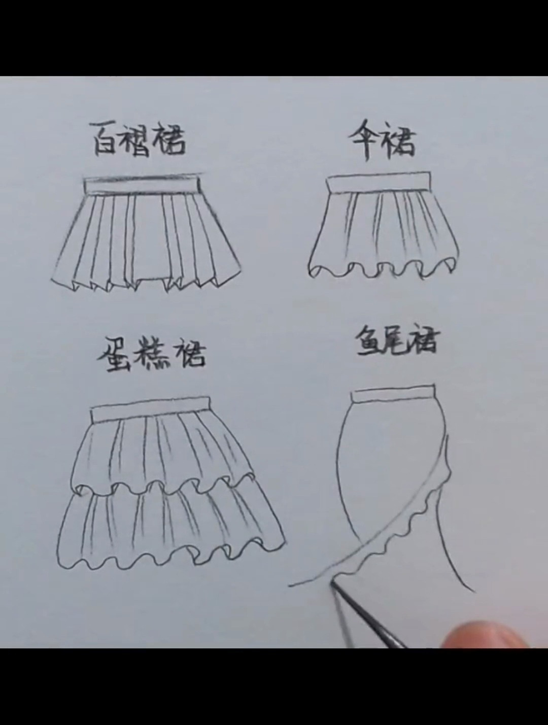 4种裙子画法 赶紧收藏哟