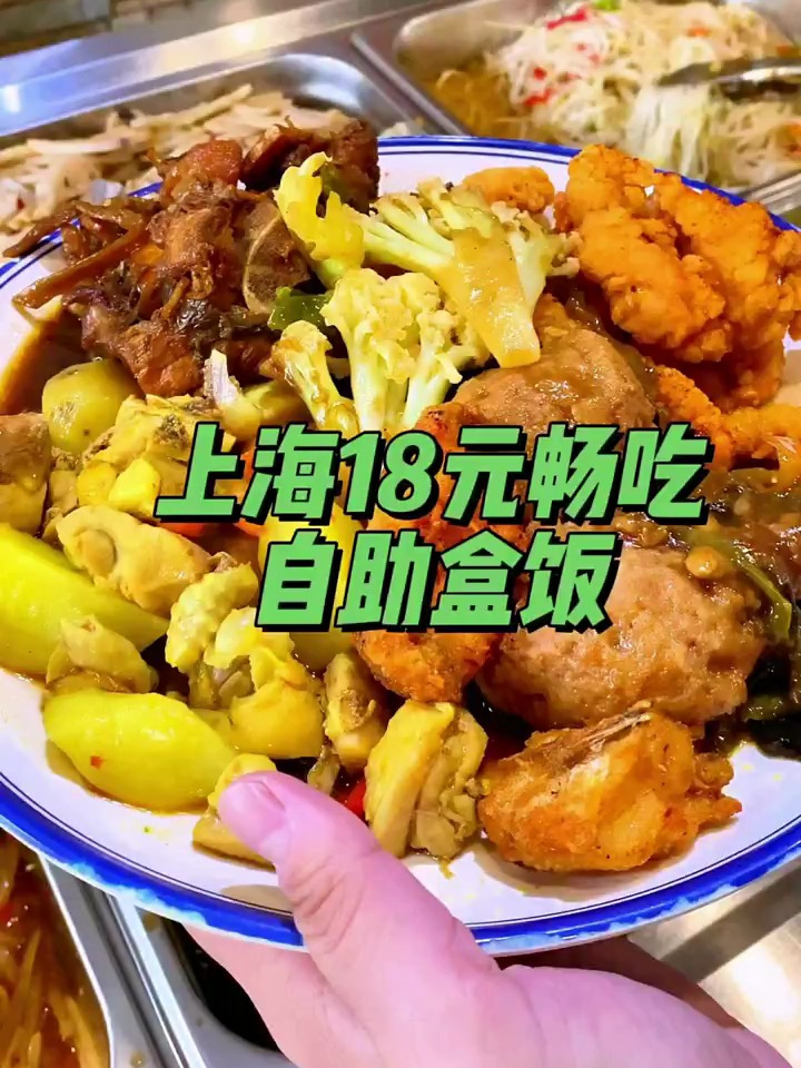 上海18块自助盒饭,几十种菜随便吃,现做现烧,都是大哥们来吃