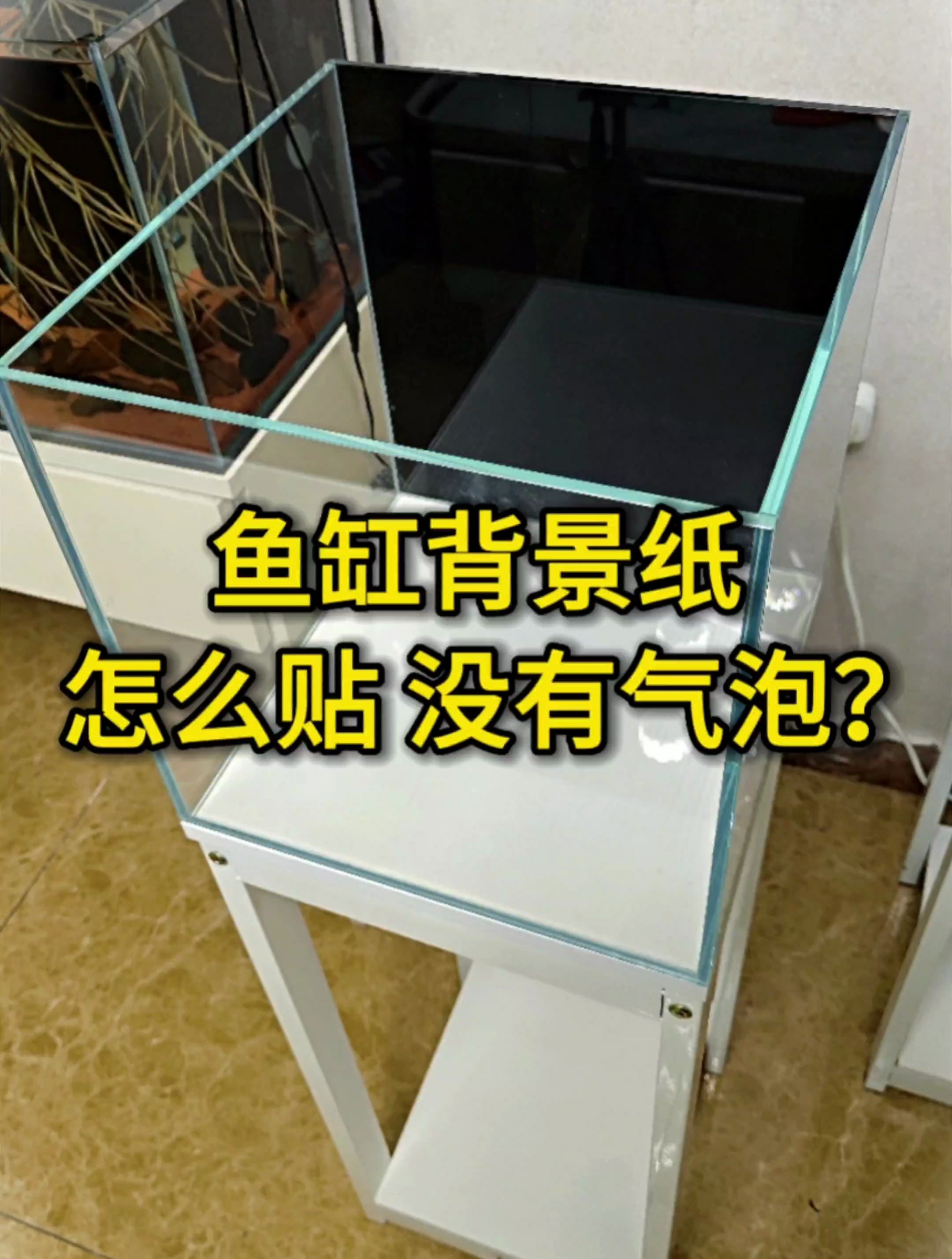 鱼缸背景纸怎么贴没气泡?撕掉后会留胶吗