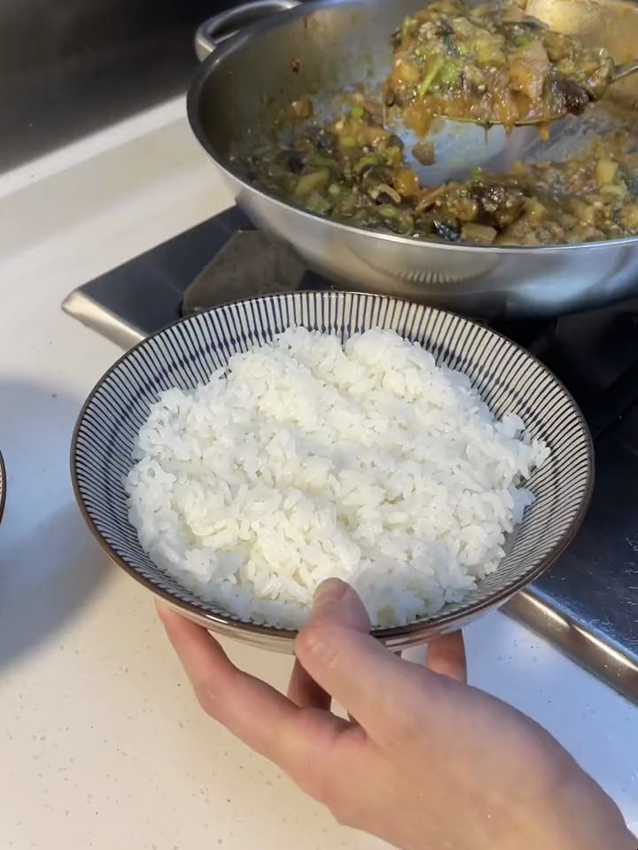 喜欢吃这种黏糊糊的土豆茄子酱吗?听说盖饭很好吃