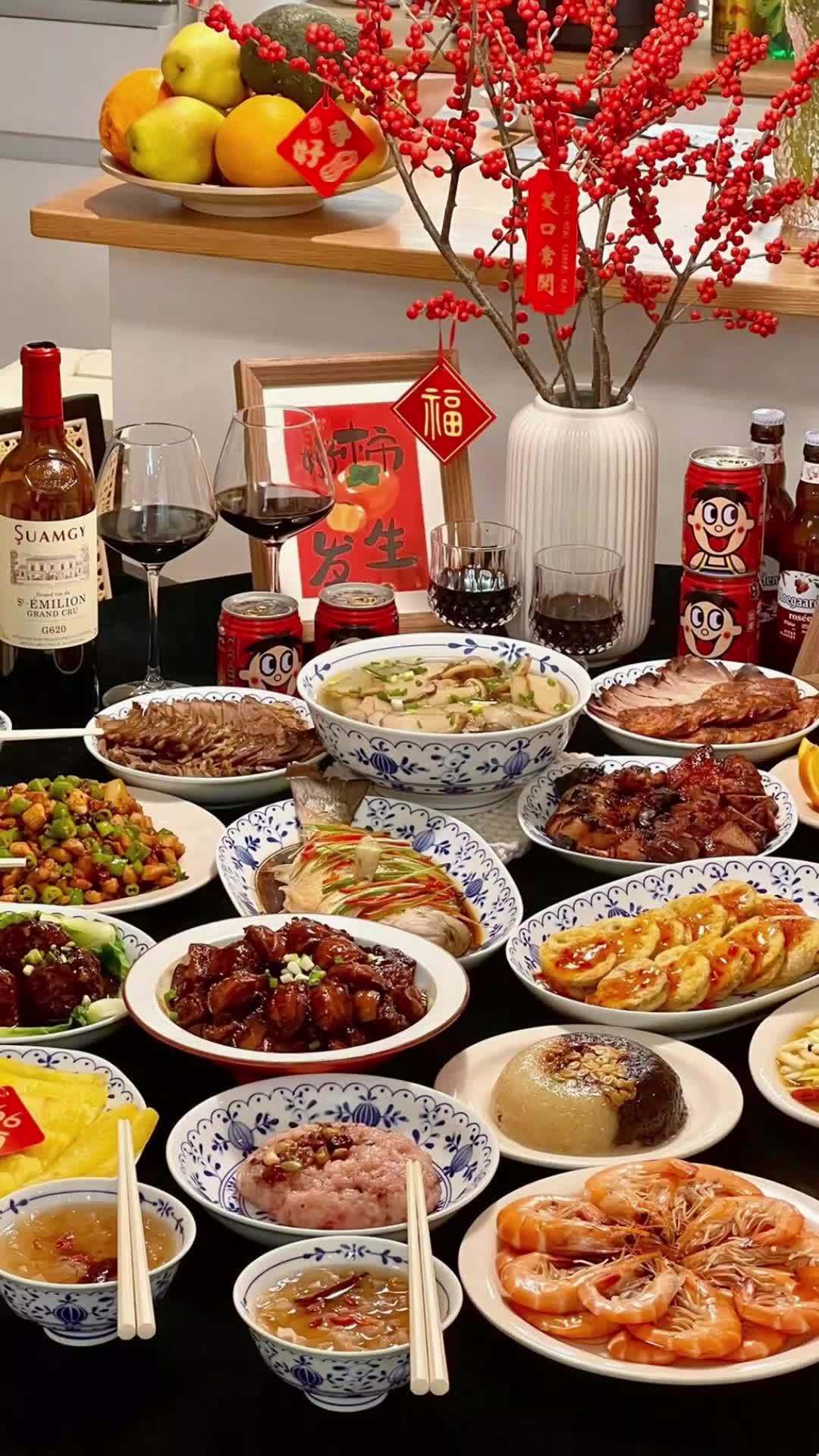 过年期间的美食菜单太美味了
