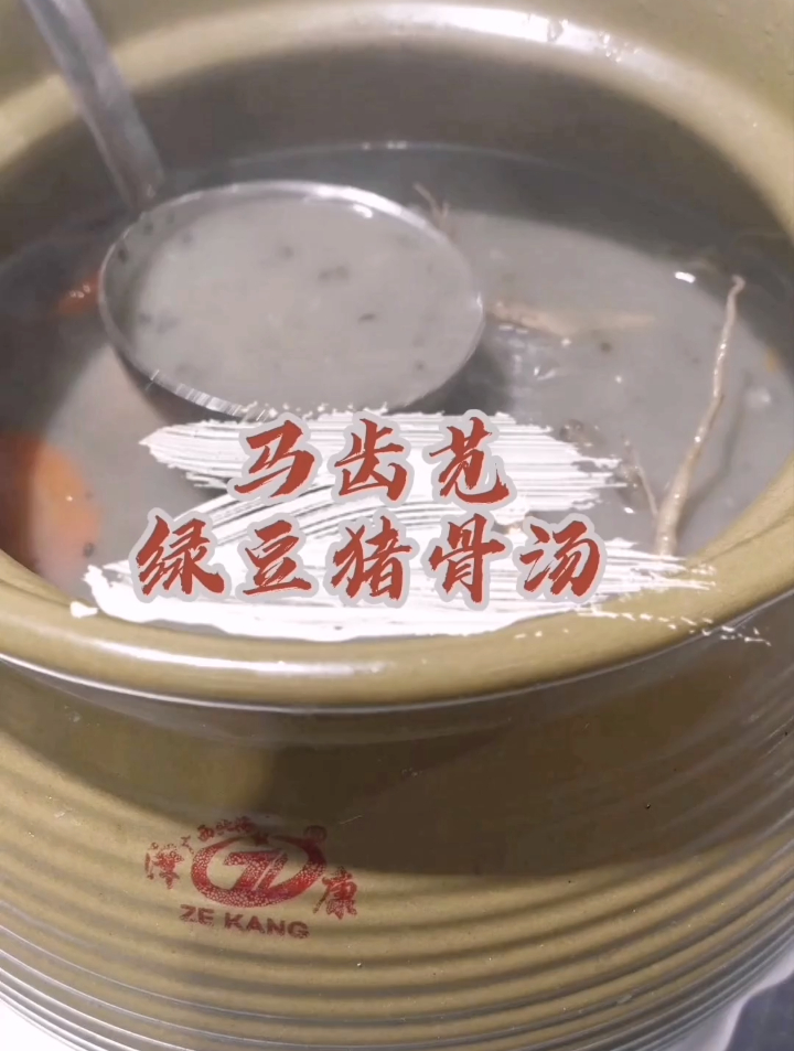 马上来学做这一道马齿苋绿豆猪骨汤,清香美味又健康!