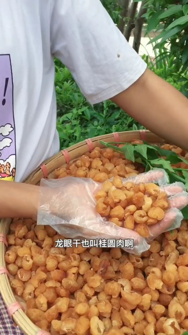 新鲜烘焙的桂圆肉,真好吃!