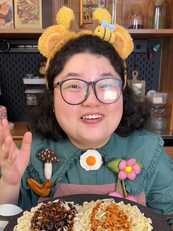 炸酱面火鸡面双拼 糖醋肉 三养炸酱面 韩式炸酱面 三养就酱拌