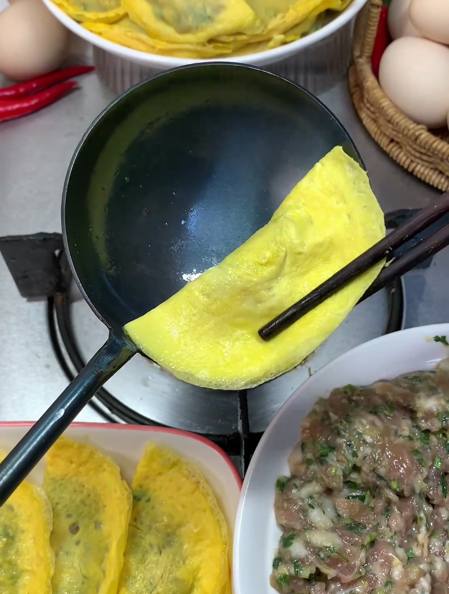 蛋饺的家常做法,大人小孩都爱吃