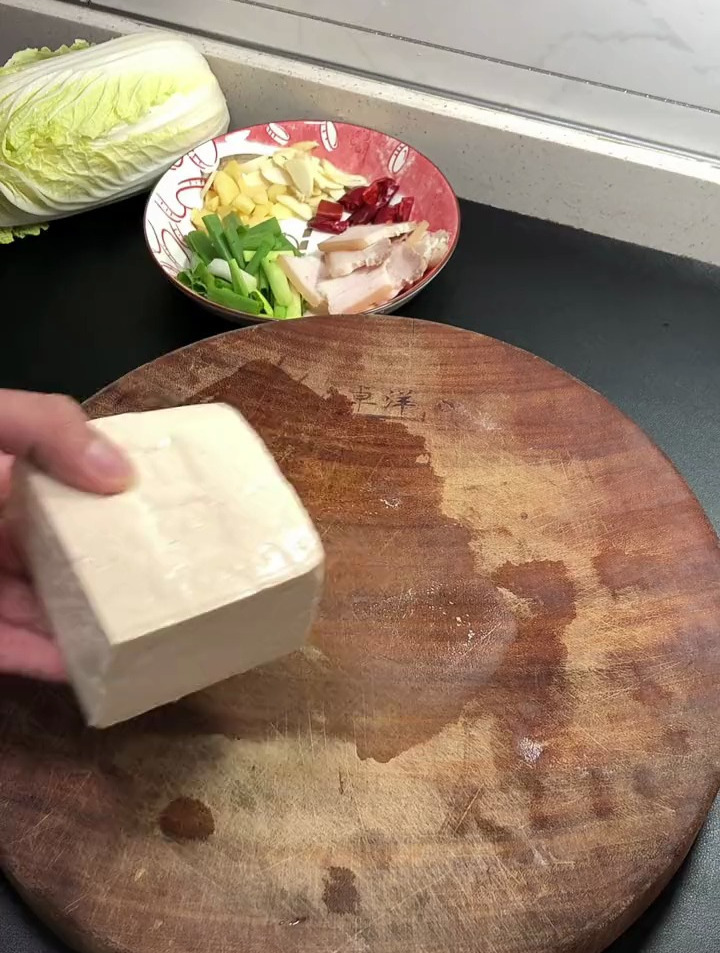 白菜豆腐煲,跟着视频学做菜