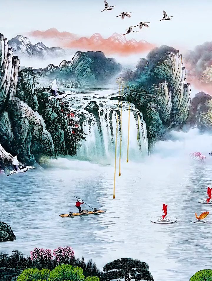 和万事兴。装饰贴画 自粘壁画 墙贴画