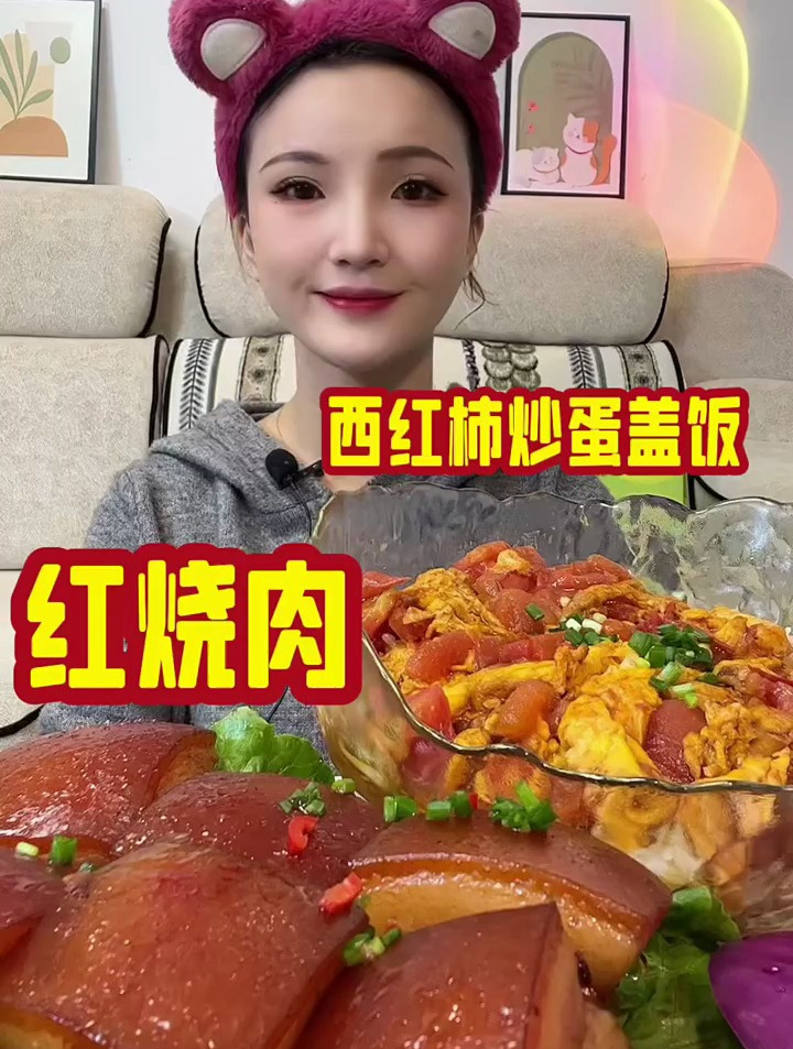 西红柿炒蛋盖饭 红烧肉