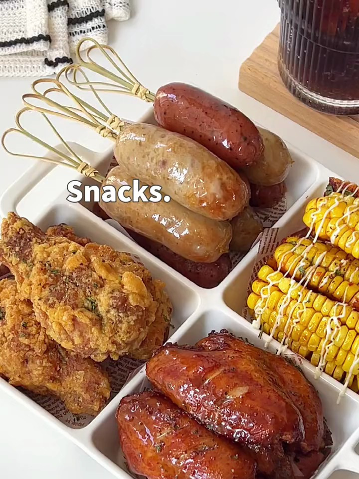 免油炸过年聚餐必备空炸鸡翅小吃拼盘