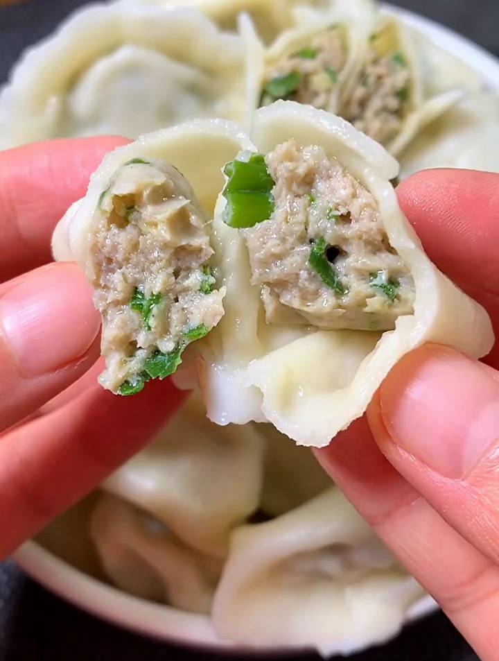 今天做了鲅鱼馅的饺子