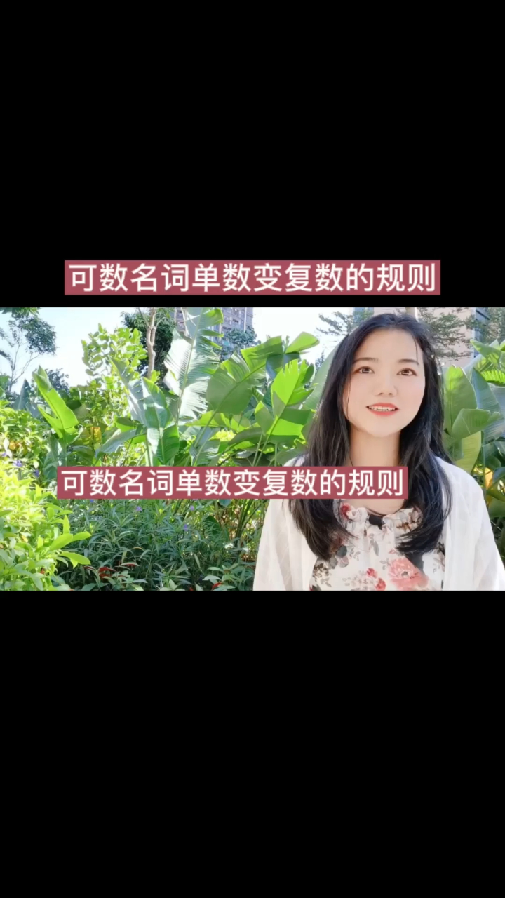 可数名词单数变复数的规则