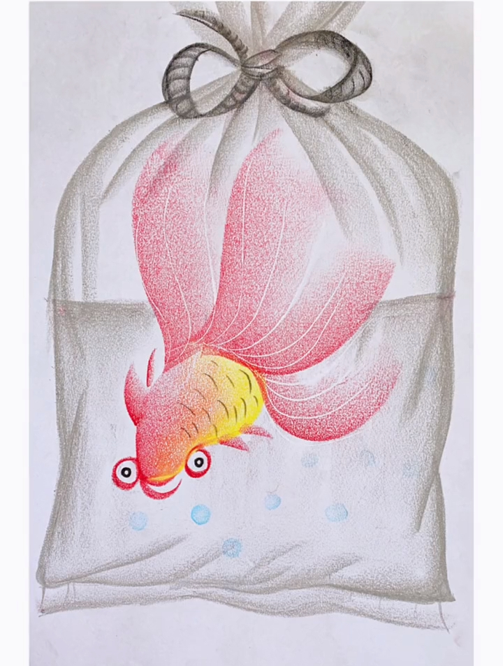 一起和老师画金鱼吧～