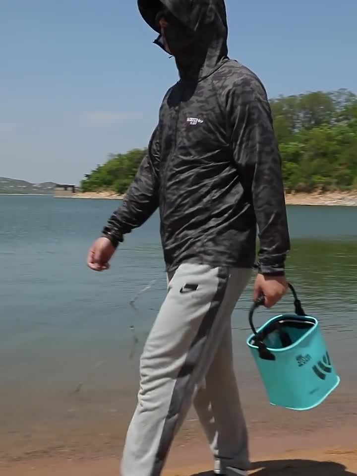 沃鼎「折叠打水桶」,一桶两用,野钓好帮手!