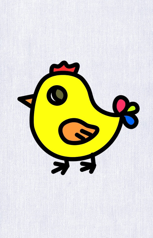 画一只可爱的小鸡仔,小鸡简笔画