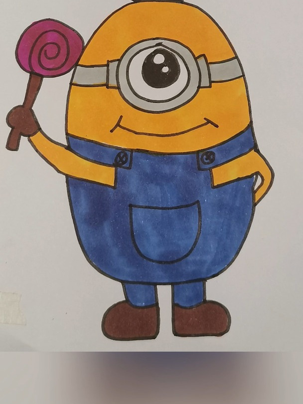 妈妈画的单眼小黄人VS我画的单眼小黄人