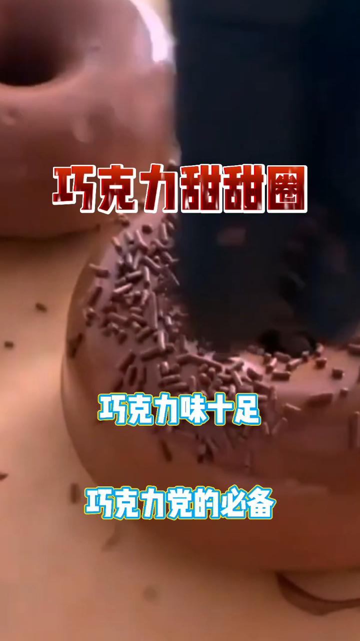 巧克力甜甜圈,巧克力味十足,巧克力党的必备!