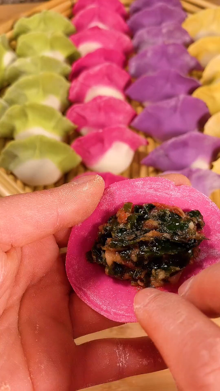 大肚饺子这样挤,又快又好看,一挤一个!