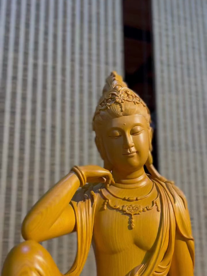 平安吉祥 手工雕刻 木雕 见者好运