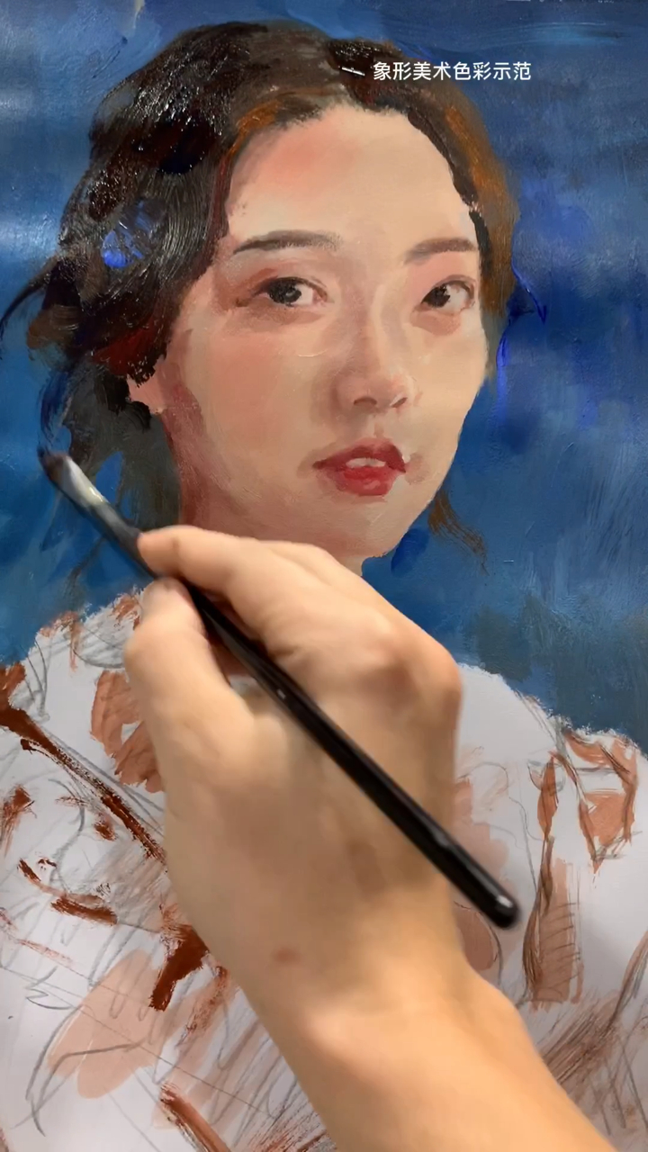 人像水粉作品示范(美[gf]2022[/gf]学)