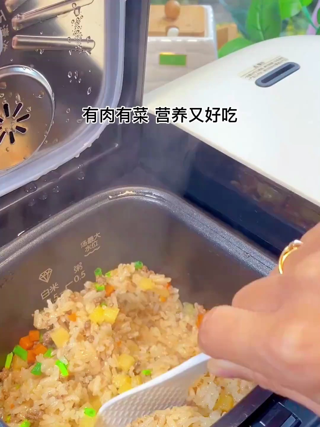 简单好吃又营养,妈妈不想做饭的时候,试试这个牛肉蔬菜焖饭吧