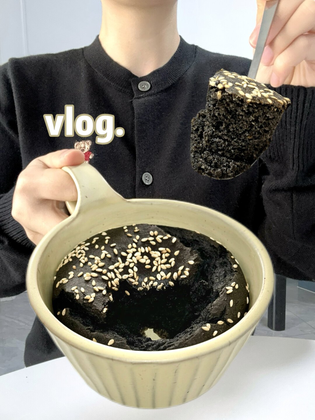 维持82斤,独居自制一日减脂餐,黑芝麻养生小蛋糕