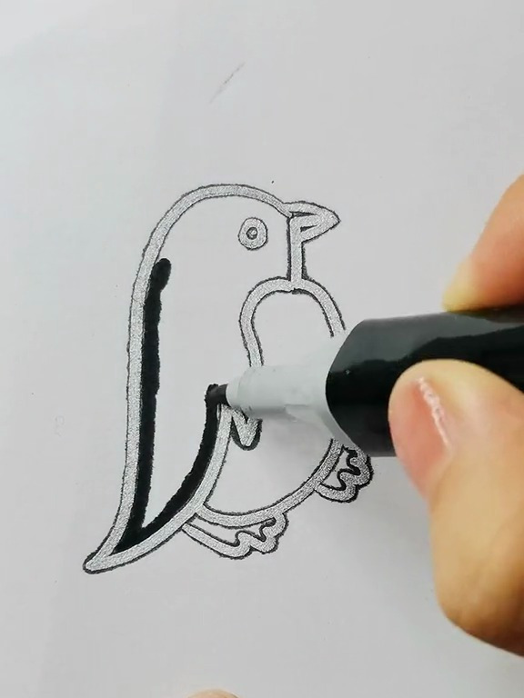 儿童简笔画之画企鹅