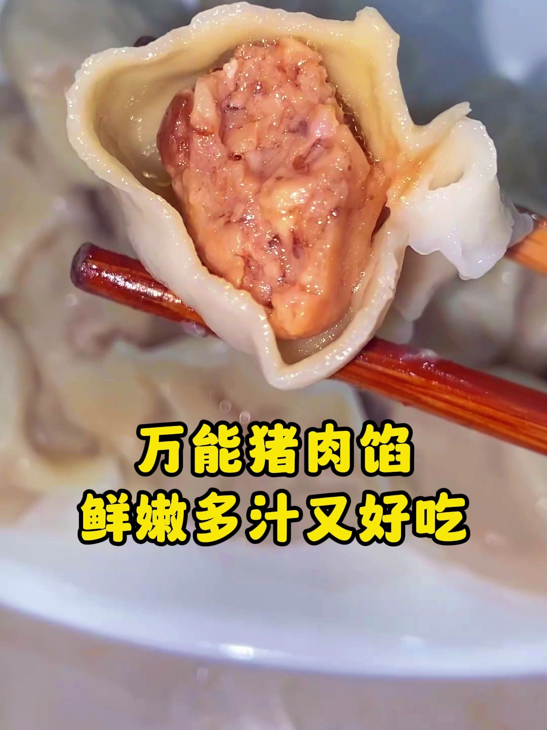 鲜嫩多汁的万能猪肉饺子馅制作方法教程