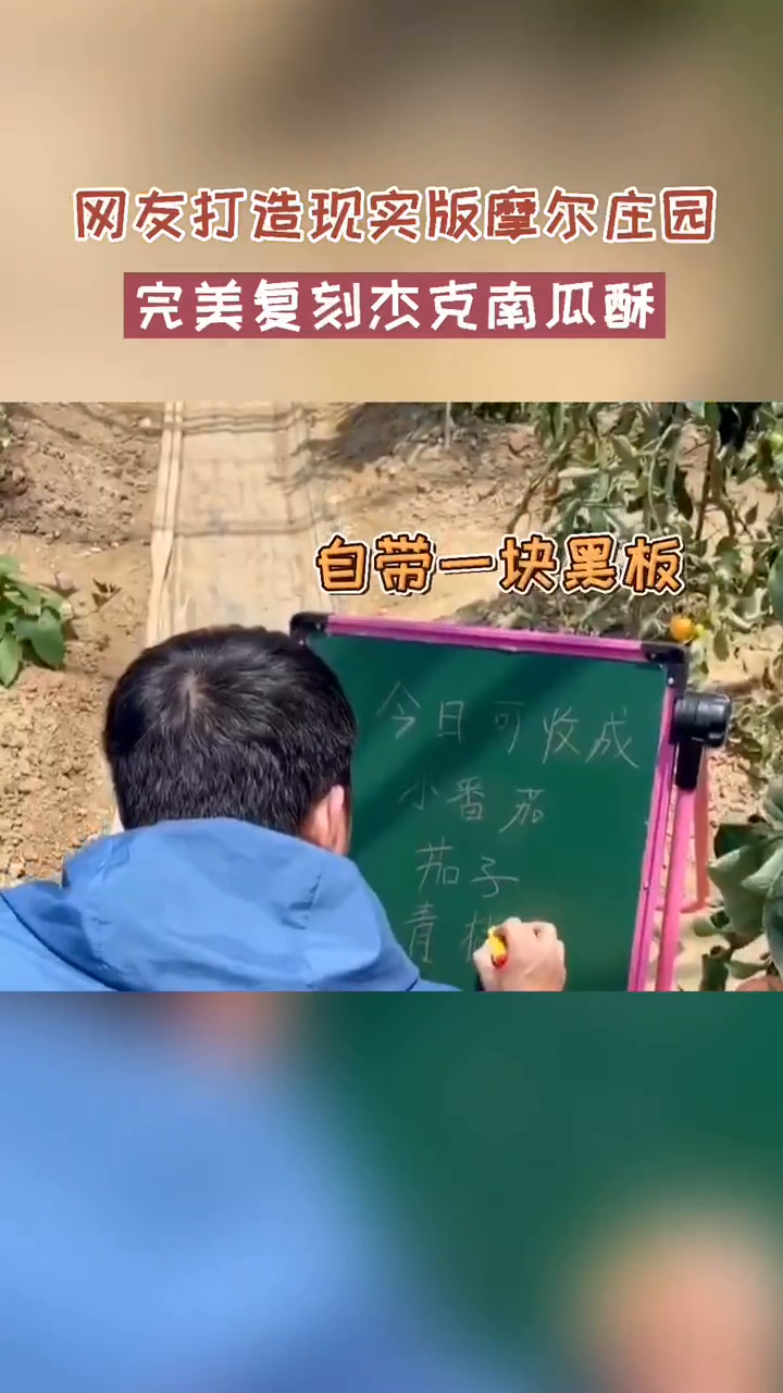 爸爸为孩子复刻现实版摩尔庄园,连菜谱都不放过