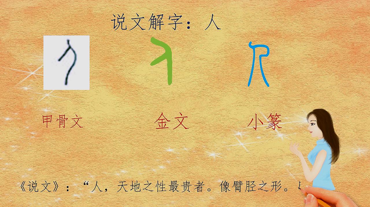 [图]说文解字,“人”的来源及演变