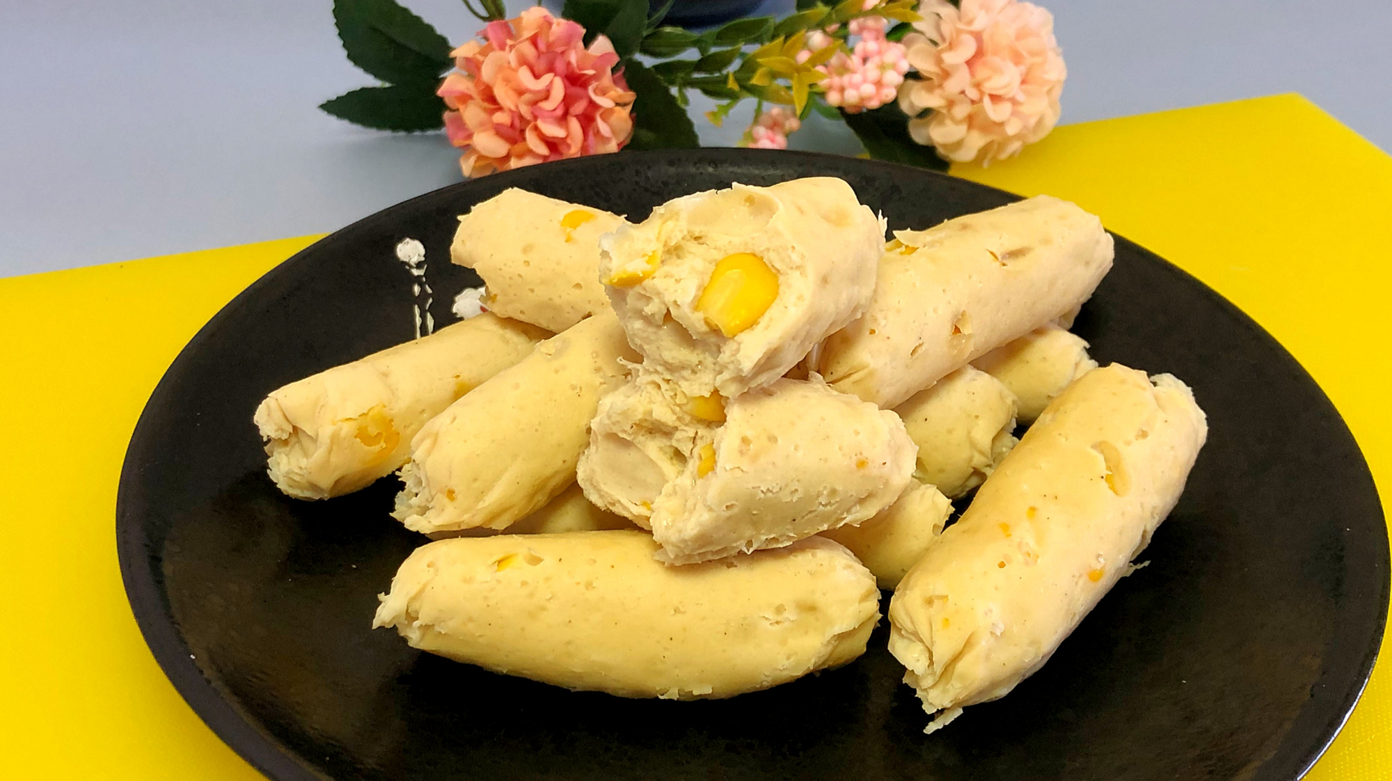 自制鸡肉玉米肠,无添加吃着放心,没有模具也可,学会做给孩子吃