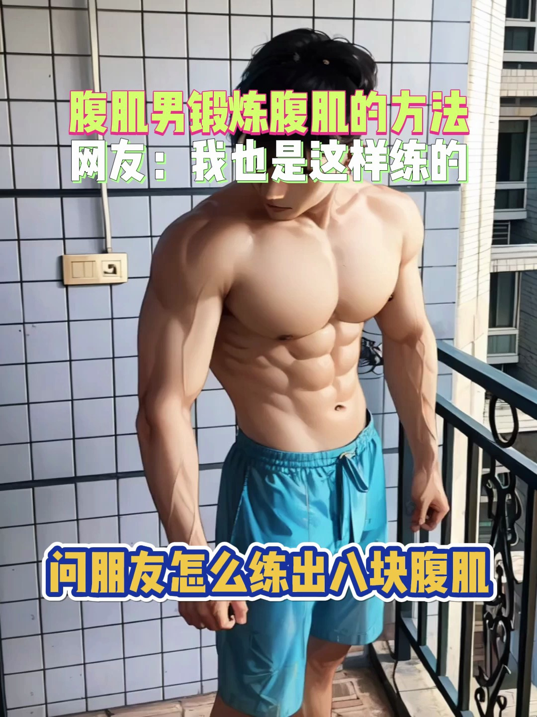 肌肉男练出八块腹肌的方法,这4招记得练一练