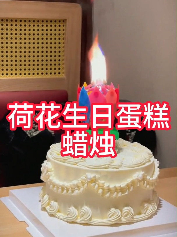 荷花生日蛋糕蜡烛