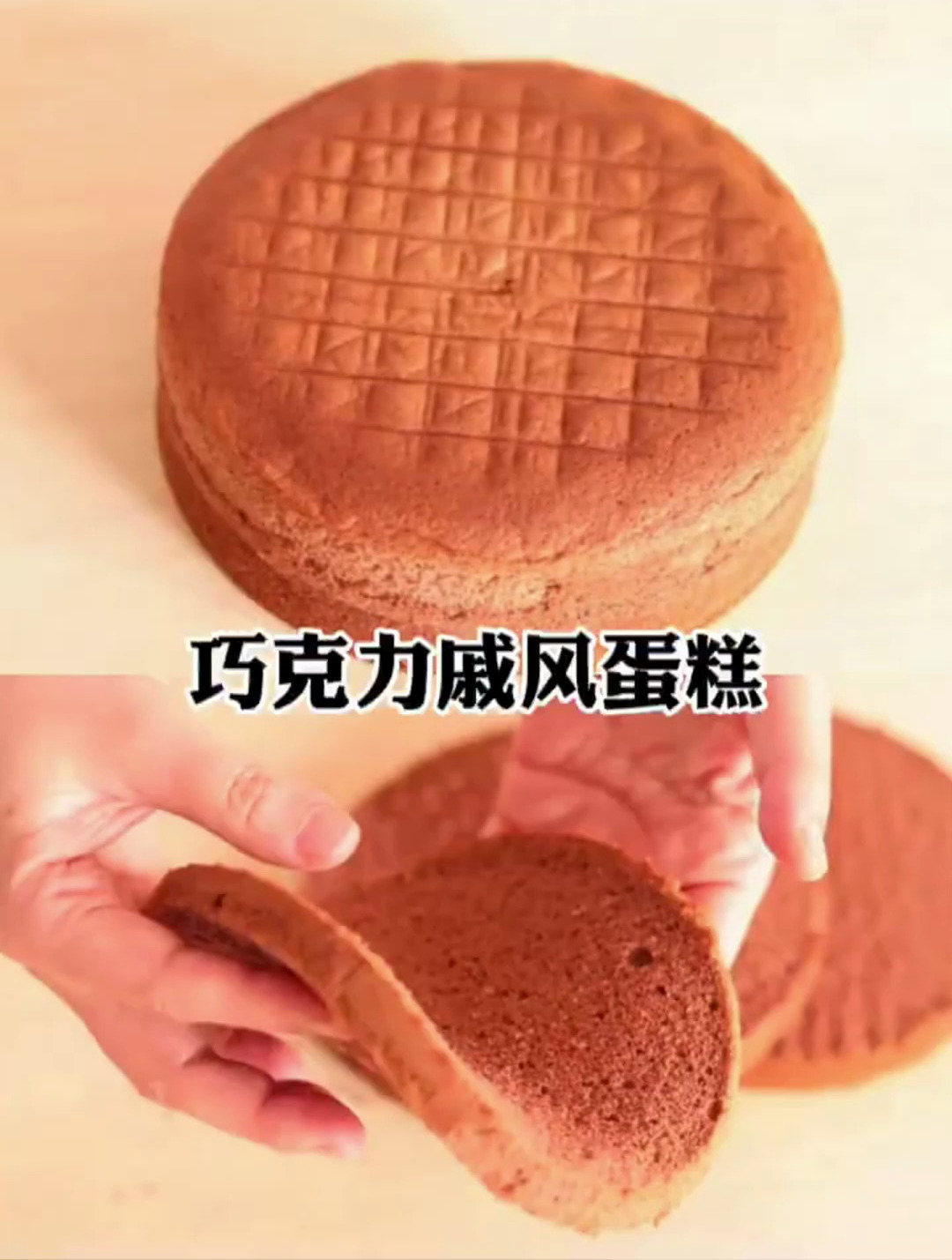 柔软细腻的巧克力戚风蛋糕,学会再也不用买蛋糕