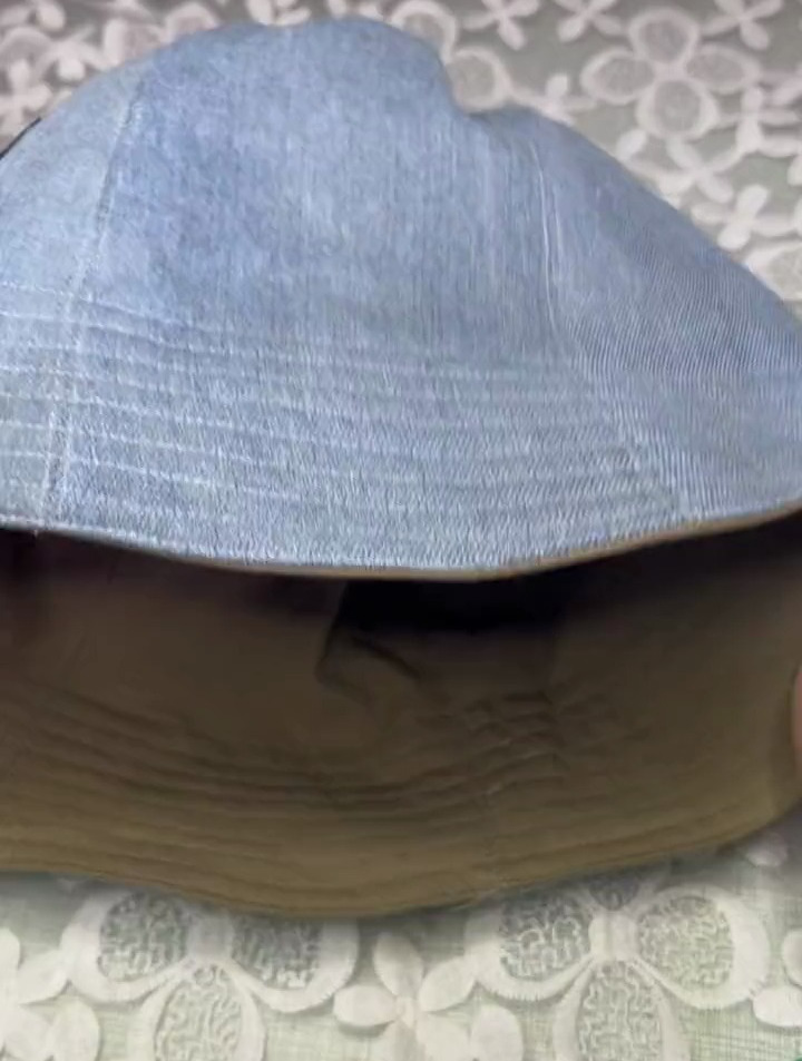 手工帽子制作:简单六片渔夫帽,不穿的衣服都可以拿来和我一起做