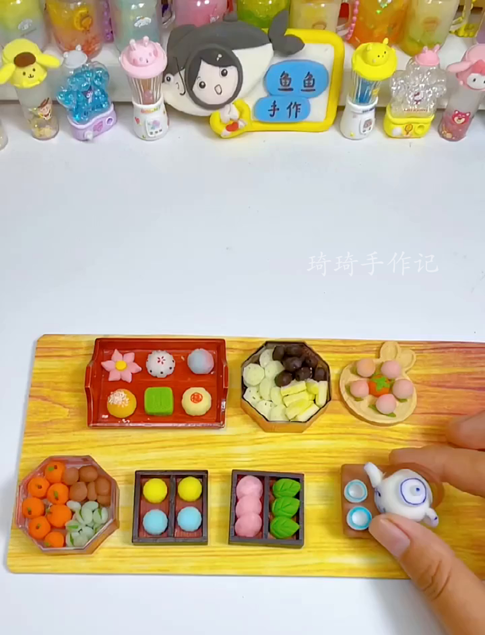 来点周董的音乐,搓一桌超萌粘土中式点心,绝了!