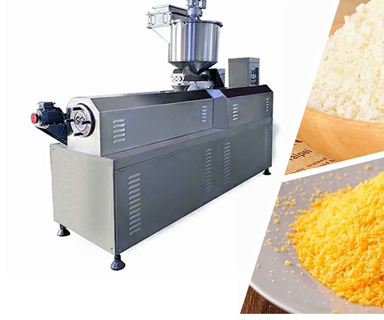 炸鸡柳面包糠裹粉生产设备 时产50万吨针式面包糠生产线全套厂家