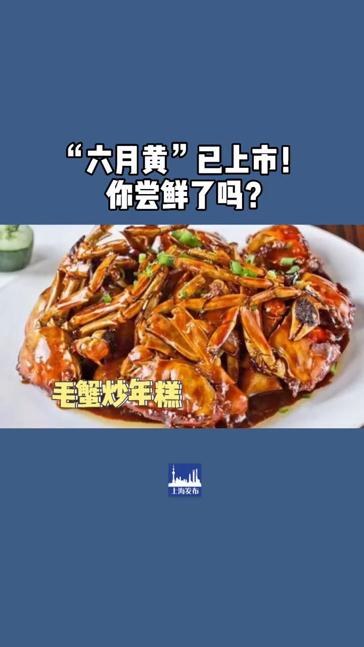 爱吃螃蟹的朋友们注意,“六月黄”已经悄然上市尝“鲜”记得抓紧