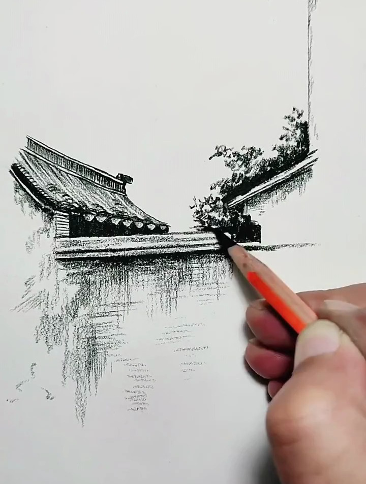 徽派建筑的画法,你学会了吗