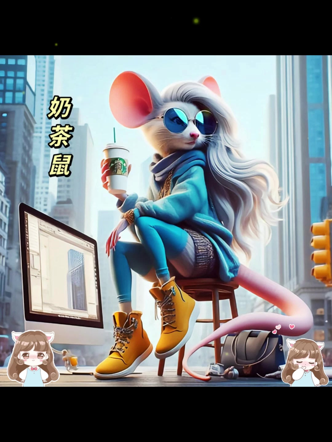 十二生肖爱喝奶茶系列