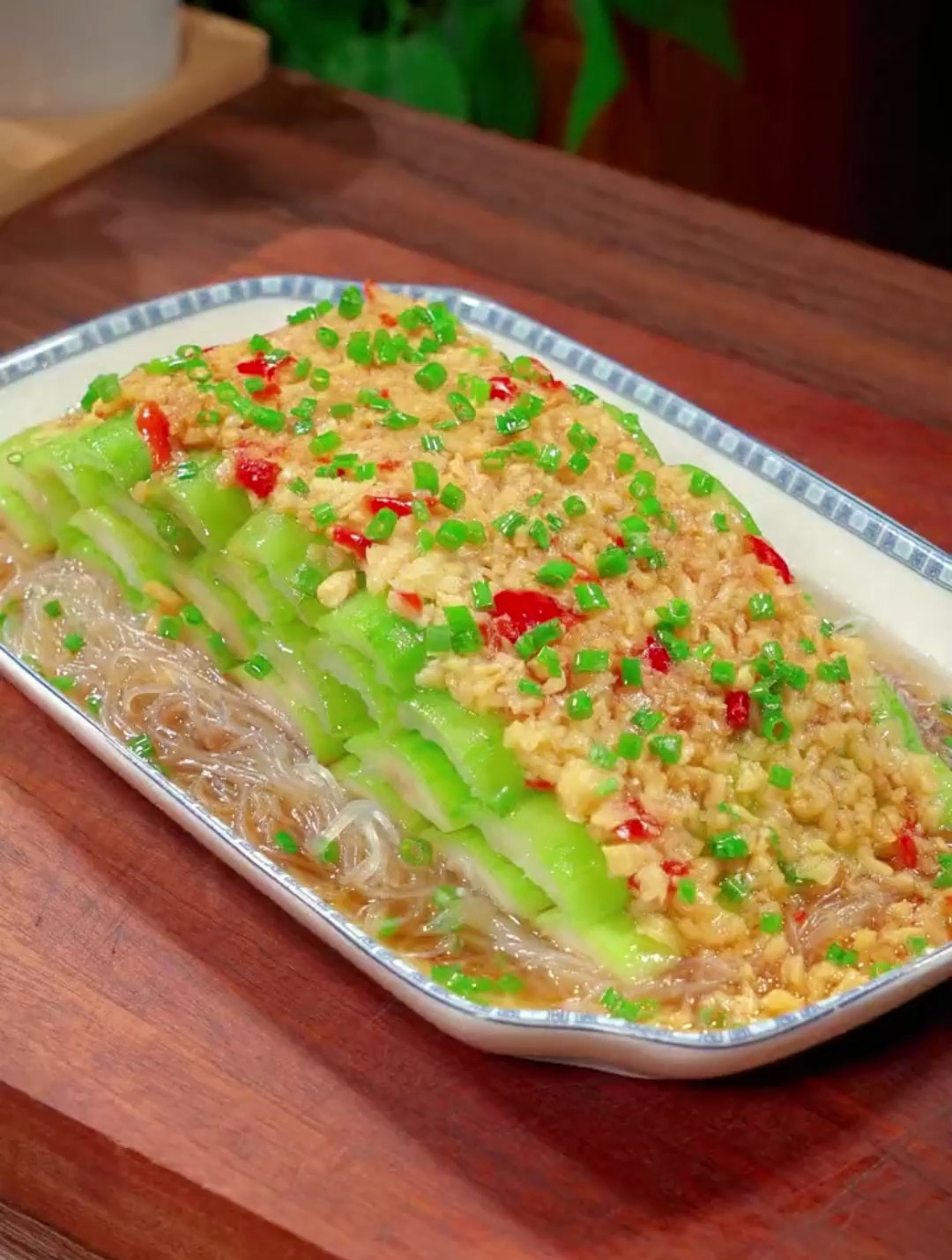 家常菜,蒜蓉蒸丝瓜